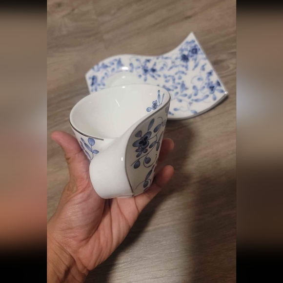 EUC wave coffee/ tea cup with saucer - Picture 3 of 7